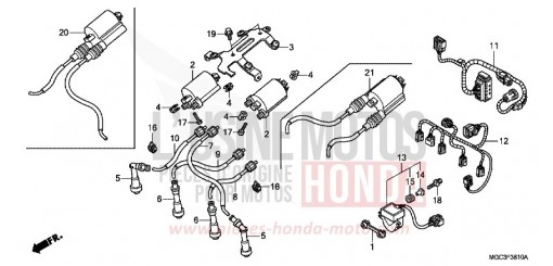 FAISCEAU SECONDAIRE/BOBINE D'ALLUMAGE CB1100AD de 2013